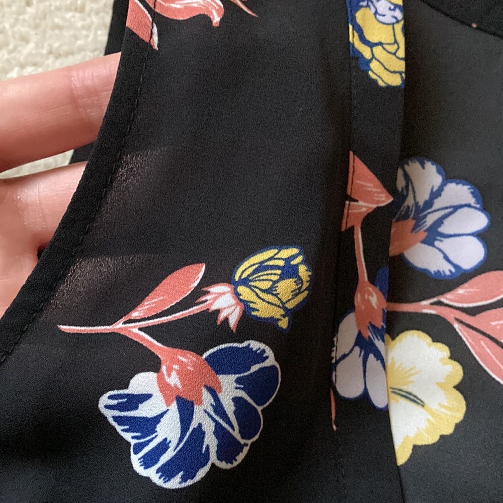 Modcloth Floral Button Down Tunic Split Sides - image 5